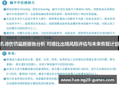 孔德伤情最新报告分析 对德比出场风险评估与未来恢复计划